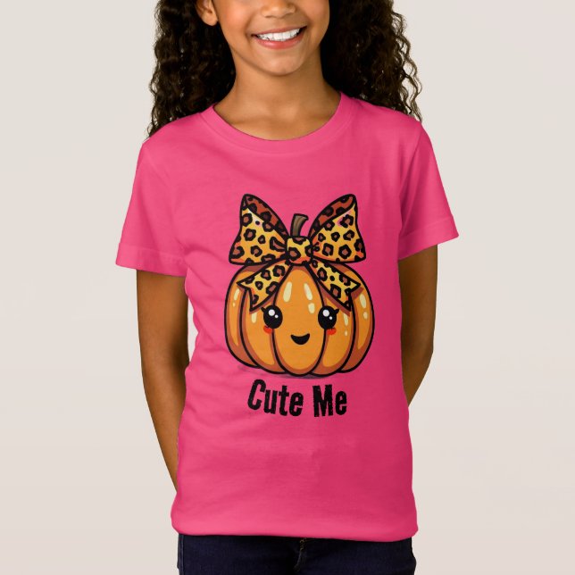 Camiseta Meninas Abóbora Halloween Fofo (Frente)