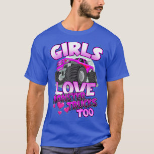 Camiseta Meninas Adoram Caminhões Monstros Muito Bonitos Me