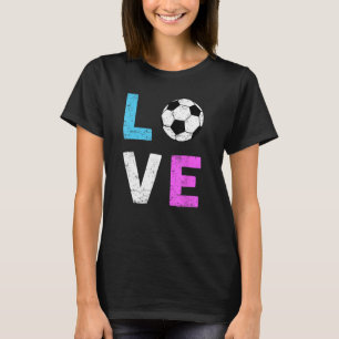 Camiseta Meninas Adoram Futebol Eu Amo Jogador De Esporte L