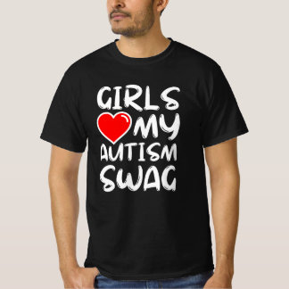 Camiseta Meninas Adoram Meu Autismo Nadar um garoto autista