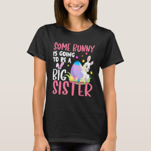 Camiseta Meninas Algum Coelhinho Vai Ser Uma Grande Irmã.