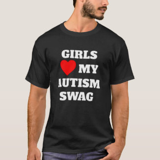 Camiseta Meninas amam meu autismo viril T-Shirt