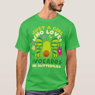 Camiseta Meninas Amante de os animais Avocado Mulheres Cute