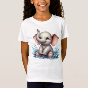 Camiseta Meninas amantes de elefantes da selva fofas