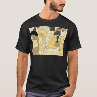 Camiseta Meninas Amarradas. Amarelo E Corda. Estampa.