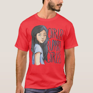 Camiseta Meninas Apoiam Feminismo Meninas Citando Menina Am