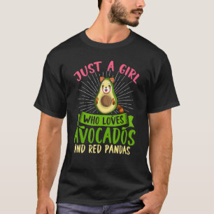 Camiseta Meninas Avocado Animal Zoo Mulheres Animais Red Pa