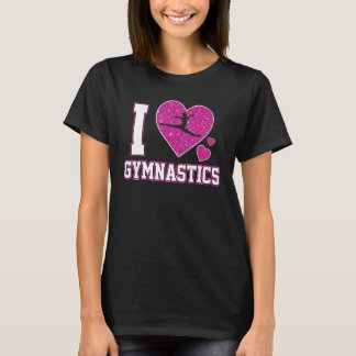 Camiseta Meninas Bonitas Adoro Ginástica Meninas Leopardo A