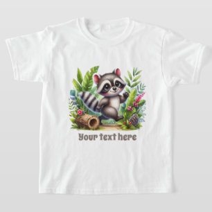 Camiseta Meninas bonitas, amantes de guaxinim personalizáve