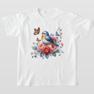 Camiseta Meninas bonitas amantes de pássaros