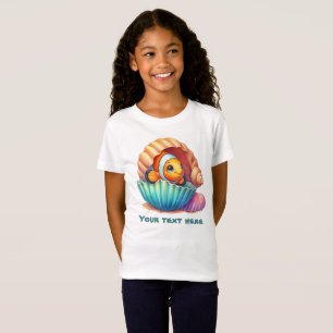Camiseta Meninas bonitas oceanaram peixes personalizáveis