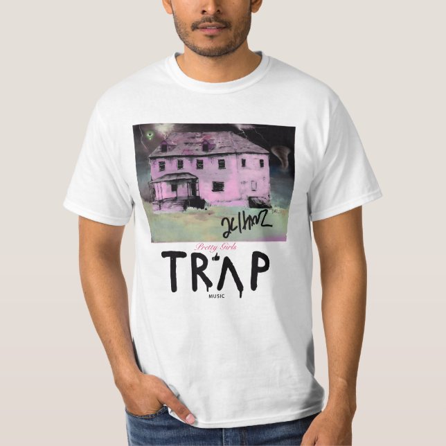 Camiseta Meninas bonito Como Álbum de Música Trap (Frente)