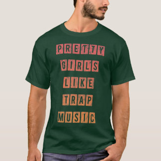 Camiseta Meninas bonito Como Música Trap -