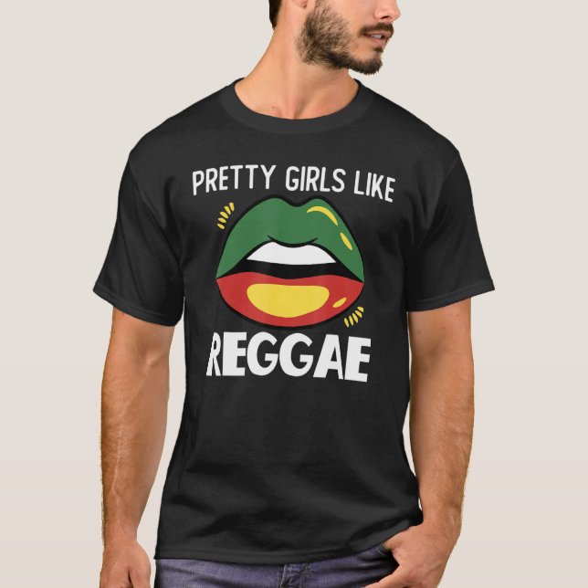 Camiseta Meninas bonito como Reggae Jamaican Girl Jamaica W (Frente)