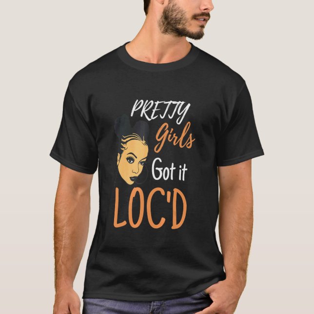 Camiseta Meninas Bonito legal Trancaram Melanina Afro (Frente)