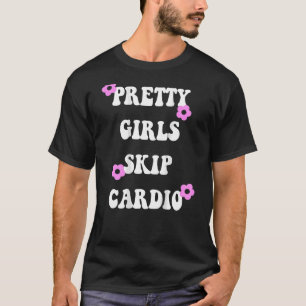 Camiseta Meninas bonito pulam a elevação do ginásio Cardio