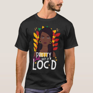 Camiseta Meninas bonito têm o cabelo de Melanina Afro.