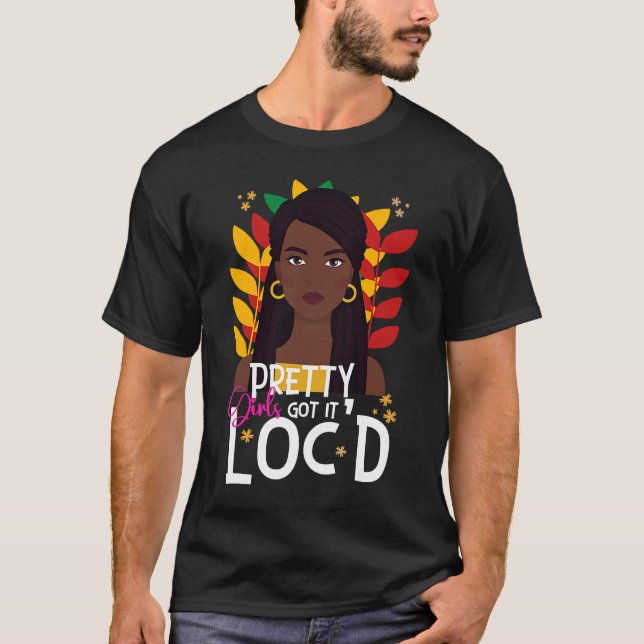 Camiseta Meninas bonito têm o cabelo de Melanina Afro. (Frente)