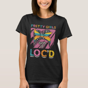 Camiseta Meninas bonito travaram o bloqueio Melanin Black Q