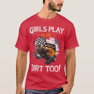 Camiseta Meninas brincando no Q de corrida de terra UTV for