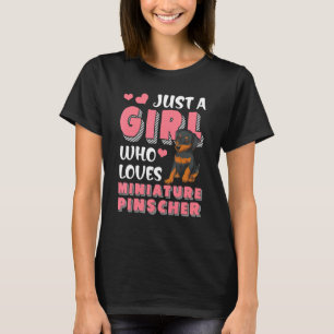 Camiseta Meninas Cachorros Meninos Miniatura Pinscher Min P