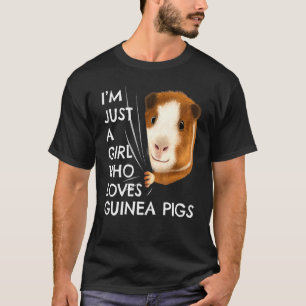 Camiseta Meninas Cavy São Apenas Uma Menina Que Ama O Porco