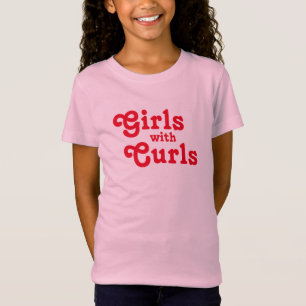 Camiseta Meninas com Curls Judias Cabelo Curvo Jewfro Afro