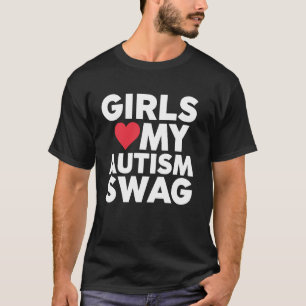 Camiseta Meninas com Estilo de Autismo Amam o Mês de Consci