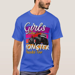 Camiseta Meninas Como Caminhões Monstros Também Pássaros Mo