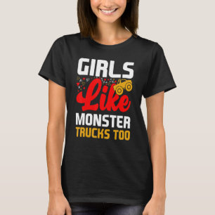 Camiseta Meninas Como Caminhões Monstros Também Roupa
