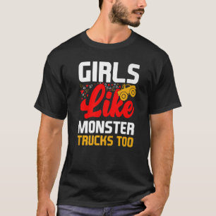 Camiseta Meninas Como Caminhões Monstros Também Roupa