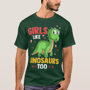 Camiseta Meninas Como Dinossauros Muito Bonitas Paleontolog