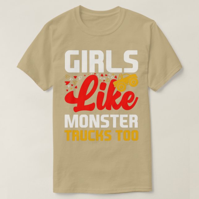 Camiseta Meninas Como Monster Truck Também Monster Truck Ma (Frente do Design)