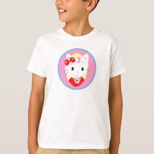 Camiseta Meninas Crianças KittyT-Shirt
