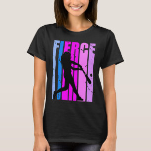 Camiseta Meninas Cute Fierce Baseball Colorida de Aniversár