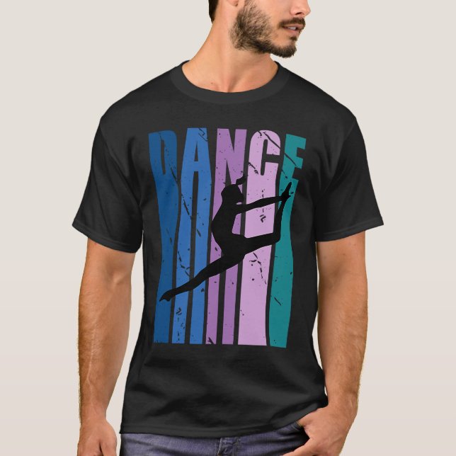 Camiseta Meninas Dançam Cores de Dança - Treinador Retro (Frente)