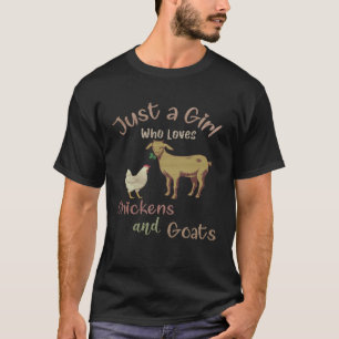 Camiseta Meninas das Cabras Galinhas Mulheres Mãe Agriculto