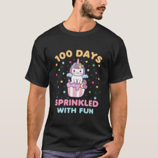 Camiseta Meninas De 100 Dias De Escola Espelhadas Com Unico