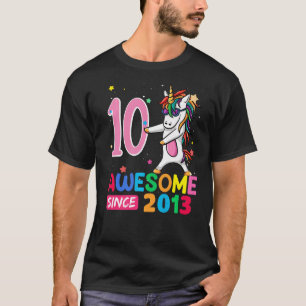 Camiseta Meninas de 10 anos adolescentes Unicórnio do 10.º 