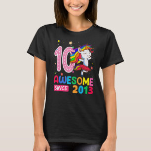 Camiseta Meninas de 10 anos adolescentes Unicórnio do 10.º 