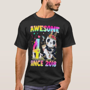 Camiseta Meninas de 4 anos adolescentes lindas Panda 4º Bir