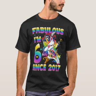 Camiseta Meninas de 6 anos bebendo Unicorn pirata 6 Birt