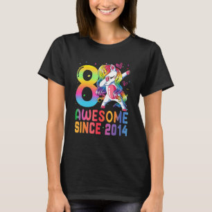 Camiseta Meninas De 8 Anos Incríveis Desde 2014 Dabbing Uni