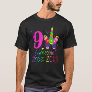 Camiseta Meninas De 9 Anos Incríveis Desde 2013 9º Aniversá