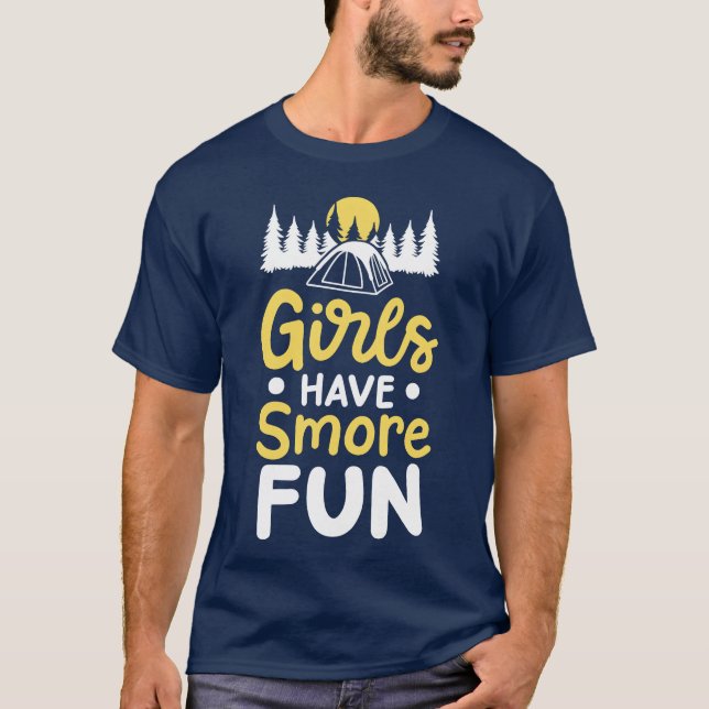 Camiseta Meninas de Acampamento Camper vintage (Frente)