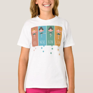 Camiseta Meninas de Ballet Pastel Empoderadoras com Blocos 