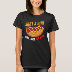 Camiseta Meninas de Cachorro Quente de Comida Rápida Mulher