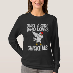 Camiseta Meninas de frango legal, animais de galinha