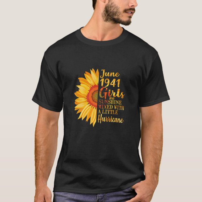 Camiseta Meninas de junho de 1941 80 Aniversário de 80 anos (Frente)