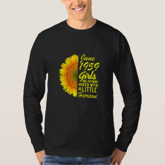 Camiseta Meninas de junho de 1959 Girls Sunflower 63º Anive